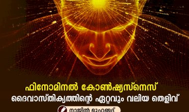 ഫിനോമിനൽ കോൺഷ്യസ്നെസ് ദൈവാസ്തിക്യത്തിന്റെ ഏറ്റവും വലിയ തെളിവ്