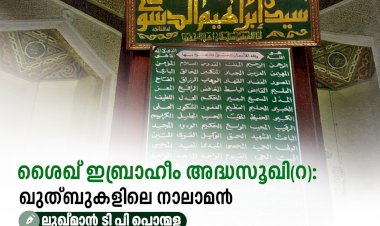 ശൈഖ് ഇബ്രാഹീം അദ്ധസൂഖി(റ): ഖുത്ബുകളിലെ നാലാമന്‍