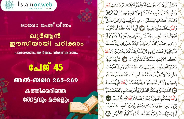അധ്യായം 2. സൂറ ബഖറ- (Ayath 265-269) കത്തിക്കരിഞ്ഞ തോട്ടവും മക്കളും