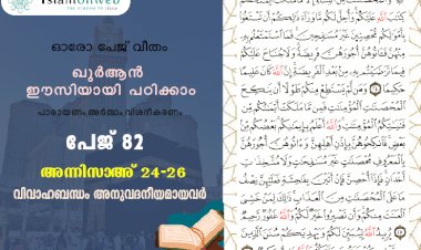 അധ്യായം 4. സൂറത്തുന്നിസാഅ് - (Ayath 24-26) വിവാഹബന്ധം അനുവദനീയമായവർ