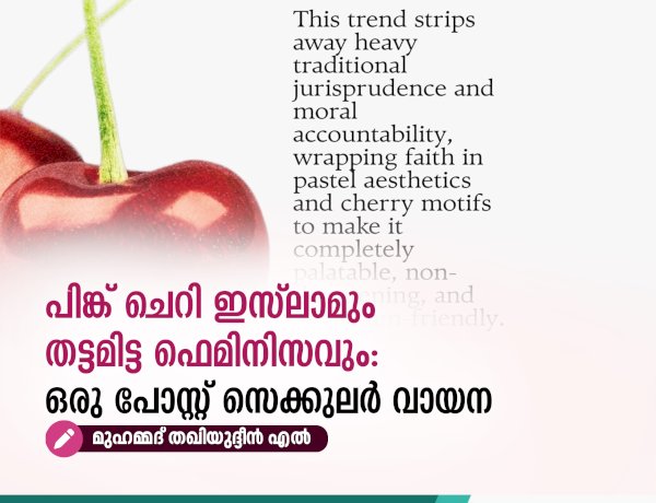 പിങ്ക് ചെറി ഇസ്‌ലാമും തട്ടമിട്ട ഫെമിനിസവും: ഒരു പോസ്റ്റ് സെക്കുലർ വായന