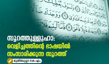 സൂറത്തുള്ളുഹാ: വെളിച്ചത്തിന്റെ ഭാഷയിൽ സംസാരിക്കുന്ന സൂറത്ത്