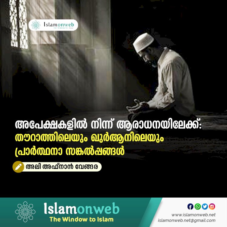 അപേക്ഷകളിൽ നിന്ന് ആരാധനയിലേക്ക്: തൗറാത്തിലെയും ഖുർആനിലെയും പ്രാർത്ഥനാ സങ്കൽപ്പങ്ങൾ